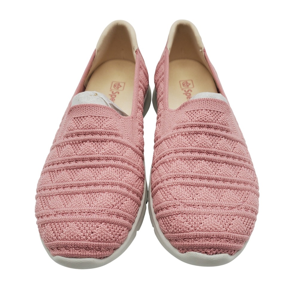 Spenco Orthotic Comfort Crochet Knit Slip On Shoes Rose Pink Women's Size 7 - Picture 2 of 8